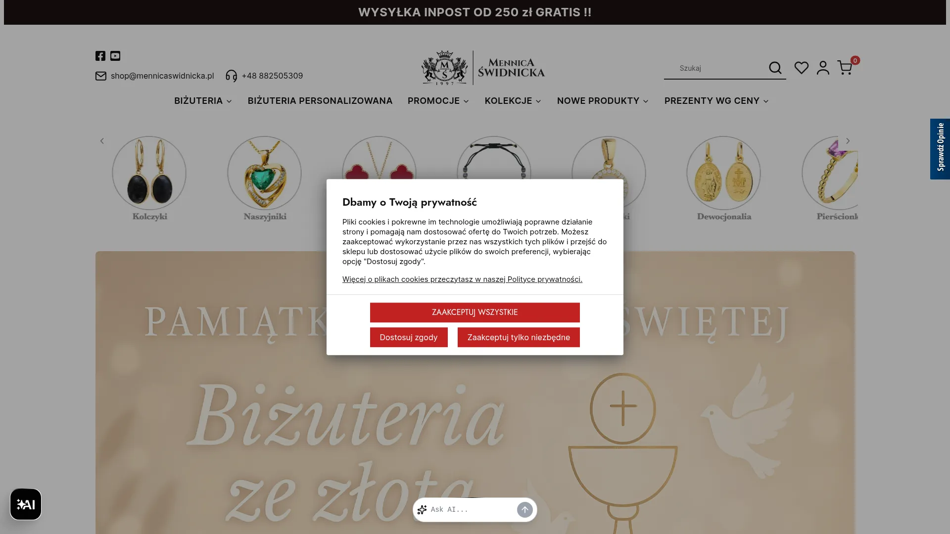 Screenshot of www.mennicaswidnicka.pl