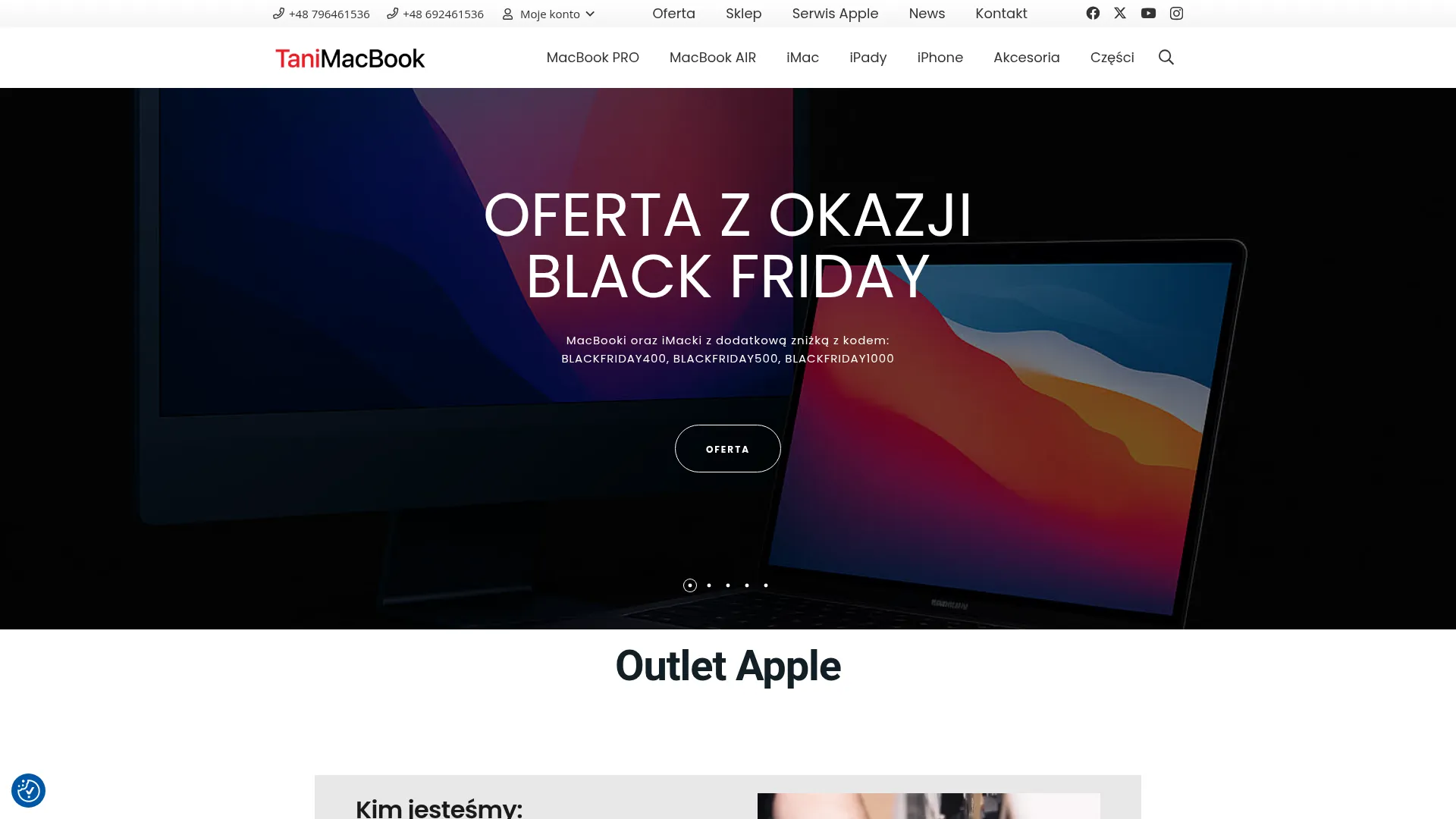 Screenshot of tanimacbook.pl