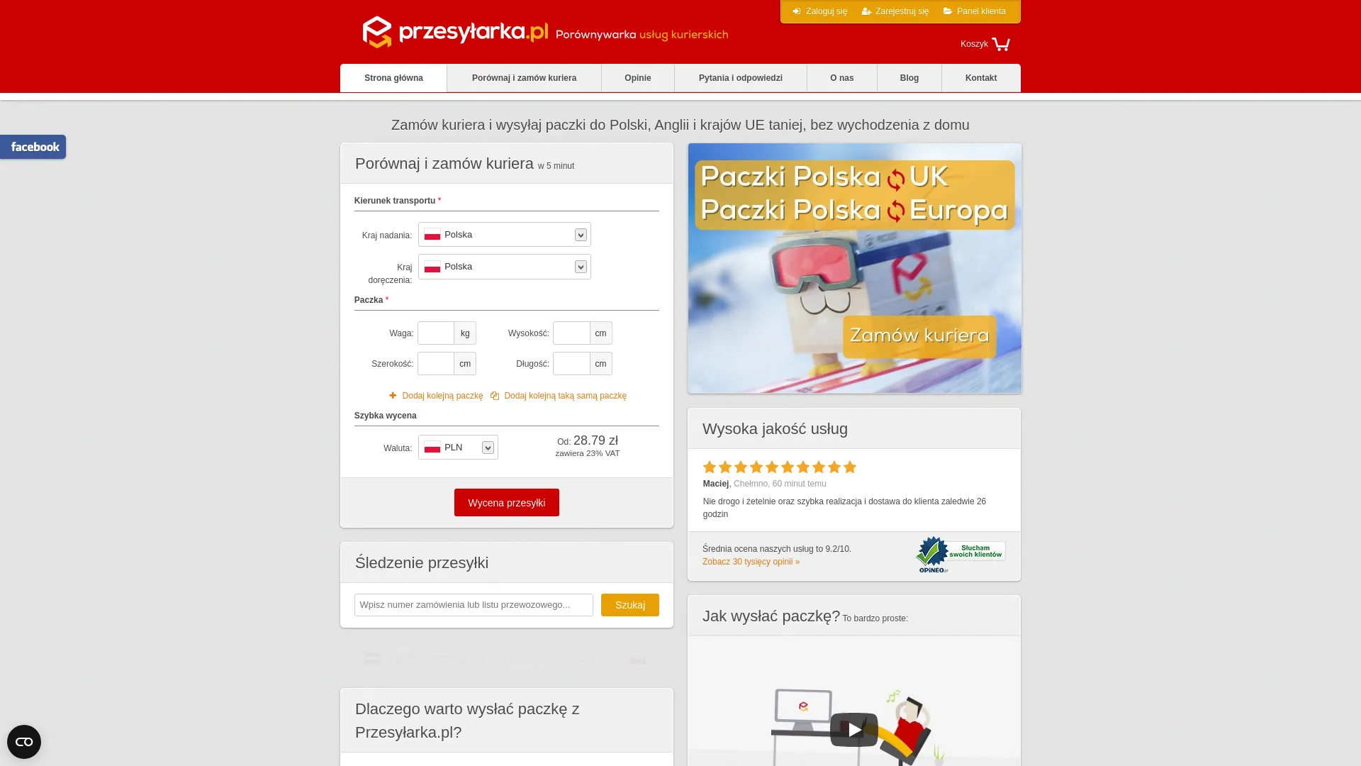 Screenshot of przesylarka.pl